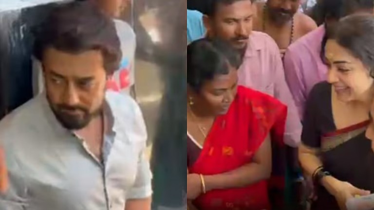 கருப்பனை தரிசனம் செய்ய மனைவியோடு வந்த நடிகர் சூர்யா!!