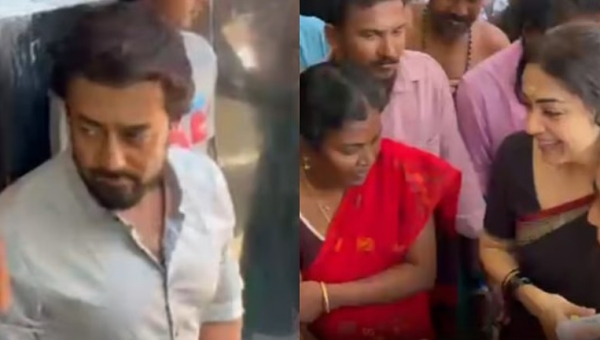 கருப்பனை தரிசனம் செய்ய மனைவியோடு வந்த நடிகர் சூர்யா!!